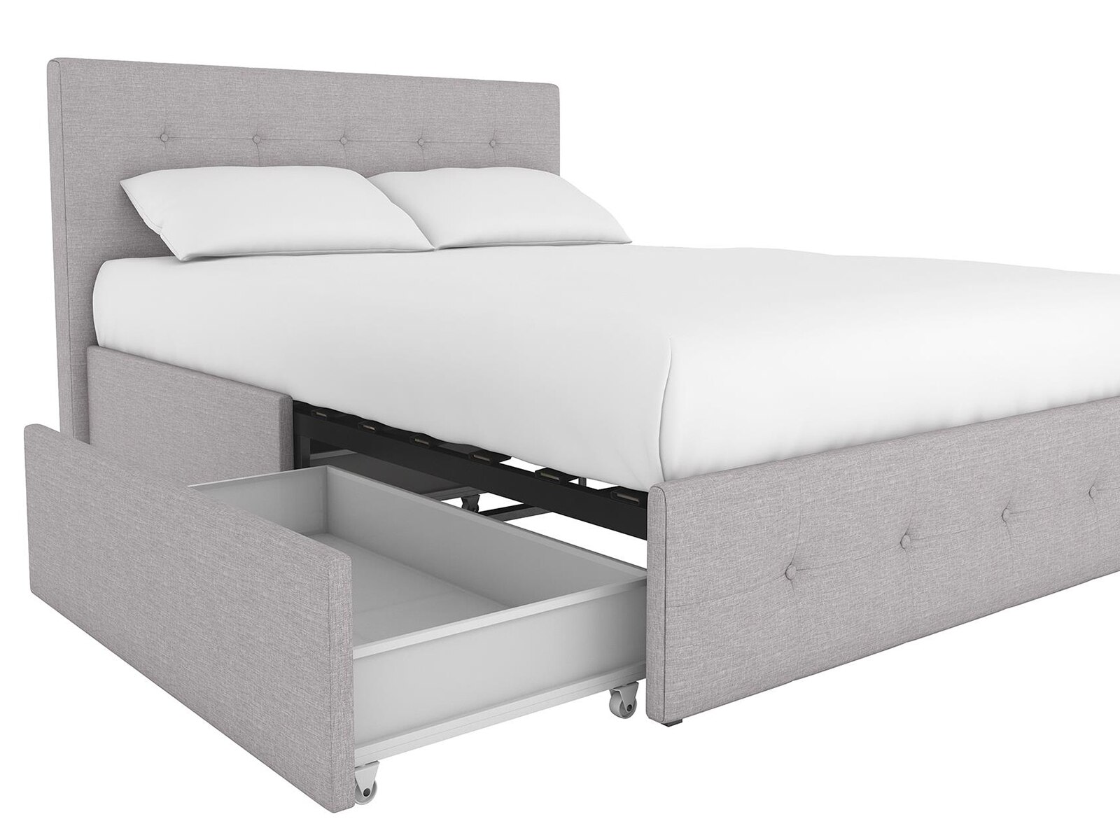 Ryder Linen Upholstered Bed with Storage